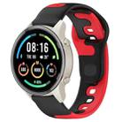 For Xiaomi MI Watch Sport 22mm Double Color Silicone Watch Band(Black+Red) - 1