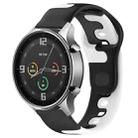 For Xiaomi MI Watch Color 22mm Double Color Silicone Watch Band(Black+White) - 1