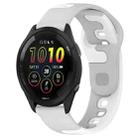 For Garmin Forerunner 265 22mm Double Color Silicone Watch Band(Grey+White) - 1
