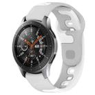 For Samsung Galaxy Watch 46mm 22mm Double Color Silicone Watch Band(Grey+White) - 1