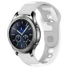 For Samsung Gear S3 Classic 22mm Double Color Silicone Watch Band(Grey+White) - 1