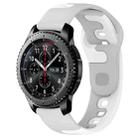 For Samsung Gear S3 Frontier 22mm Double Color Silicone Watch Band(Grey+White) - 1