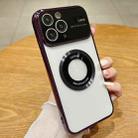 For iPhone 11 Pro Large Window Magsafe Electroplating TPU Phone Case(Purple) - 1