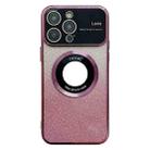 For iPhone 13 Pro Max Large Window MagSafe Gradient Glitter Electroplating TPU Phone Case(Rose Red) - 1
