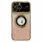 For iPhone 11 Pro Large Window MagSafe Gradient Glitter Electroplating TPU Phone Case(Gold) - 1