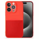 For iPhone 15 Pro Imitate Liquid Silicone Skin Feel Phone Case with Card Slot(Red) - 1