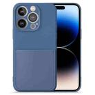 For iPhone 14 Pro Imitate Liquid Silicone Skin Feel Phone Case with Card Slot(Blue) - 1