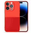 For iPhone 14 Pro Imitate Liquid Silicone Skin Feel Phone Case with Card Slot(Red) - 1