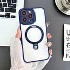 For iPhone 13 Pro Yashi MagSafe Magnetic Holder Phone Case(Blue) - 1