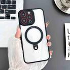 For iPhone 14 Pro Yashi MagSafe Magnetic Holder Phone Case(Black) - 1