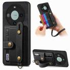 For Huawei Mate 60 Pro Retro Cross Wristband Wallet Leather Back Phone Case(Black) - 1