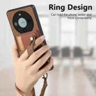 For Huawei Mate 60 Pro Retro Cross Wristband Wallet Leather Back Phone Case(Brown) - 3