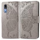 Butterfly Love Flowers Embossing Horizontal Flip Leather Case For Samsung  A2 Core with Holder & Card Slots & Wallet & Lanyard(Gray) - 1