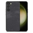 For Samsung Galaxy S23 5G Vintage Leather PC Back Cover Phone Case(Black) - 1