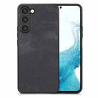 For Samsung Galaxy S22 5G Vintage Leather PC Back Cover Phone Case(Black) - 1