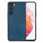 For Samsung Galaxy S21 5G Vintage Leather PC Back Cover Phone Case(Blue) - 1