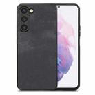 For Samsung Galaxy S21+ 5G Vintage Leather PC Back Cover Phone Case(Black) - 1
