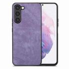 For Samsung Galaxy S21+ 5G Vintage Leather PC Back Cover Phone Case(Purple) - 1