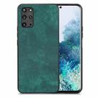 For Samsung Galaxy S20+ Vintage Leather PC Back Cover Phone Case(Green) - 1