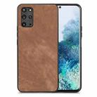 For Samsung Galaxy S20+ Vintage Leather PC Back Cover Phone Case(Brown) - 1