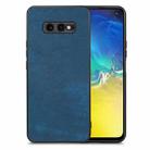 For Samsung Galaxy S10e Vintage Leather PC Back Cover Phone Case(Blue) - 1