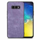 For Samsung Galaxy S10e Vintage Leather PC Back Cover Phone Case(Purple) - 1