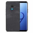 For Samsung Galaxy S9 Vintage Leather PC Back Cover Phone Case(Black) - 1