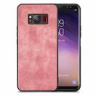 For Samsung Galaxy S8 Vintage Leather PC Back Cover Phone Case(Pink) - 1