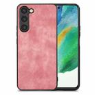 For Samsung Galaxy S21 FE 5G Vintage Leather PC Back Cover Phone Case(Pink) - 1