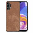 For Samsung Galaxy A13 4G Vintage Leather PC Back Cover Phone Case(Brown) - 1