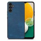 For Samsung Galaxy A13 5G Vintage Leather PC Back Cover Phone Case(Blue) - 1