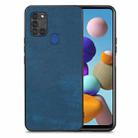 For Samsung Galaxy A21s Vintage Leather PC Back Cover Phone Case(Blue) - 1