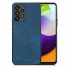 For Samsung Galaxy A52 Vintage Leather PC Back Cover Phone Case(Blue) - 1