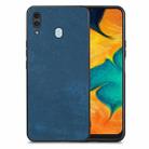 For Samsung Galaxy A30/A20 Vintage Leather PC Back Cover Phone Case(Blue) - 1