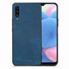 For Samsung Galaxy A50/A50S/A30S Vintage Leather PC Back Cover Phone Case(Blue) - 1