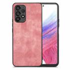 For Samsung Galaxy A53 Vintage Leather PC Back Cover Phone Case(Pink) - 1