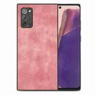 For Samsung Galaxy Note20 Vintage Leather PC Back Cover Phone Case(Pink) - 1