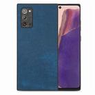 For Samsung Galaxy Note20 Vintage Leather PC Back Cover Phone Case(Blue) - 1