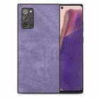 For Samsung Galaxy Note20 Vintage Leather PC Back Cover Phone Case(Purple) - 1