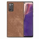 For Samsung Galaxy Note20 Vintage Leather PC Back Cover Phone Case(Brown) - 1