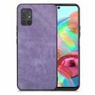 For Samsung Galaxy A71 4G Vintage Leather PC Back Cover Phone Case(Purple) - 1