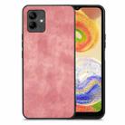 For Samsung Galaxy A04 4G Vintage Leather PC Back Cover Phone Case(Pink) - 1