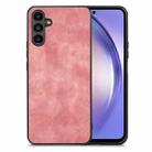 For Samsung Galaxy A54 5G Vintage Leather PC Back Cover Phone Case(Pink) - 1