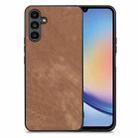 For Samsung Galaxy A34 5G Vintage Leather PC Back Cover Phone Case(Brown) - 1