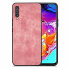 For Samsung Galaxy A70/A70S Vintage Leather PC Back Cover Phone Case(Pink) - 1
