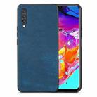 For Samsung Galaxy A70/A70S Vintage Leather PC Back Cover Phone Case(Blue) - 1
