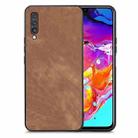 For Samsung Galaxy A70/A70S Vintage Leather PC Back Cover Phone Case(Brown) - 1