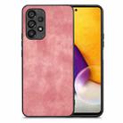 For Samsung Galaxy A72 5G Vintage Leather PC Back Cover Phone Case(Pink) - 1