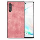 For Samsung Galaxy Note10 Vintage Leather PC Back Cover Phone Case(Pink) - 1