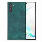 For Samsung Galaxy Note10 Vintage Leather PC Back Cover Phone Case(Green) - 1